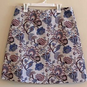 LOFT Floral Print Skirt 6